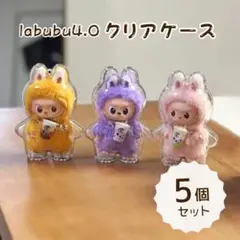 5個セット クリアケース ミニ ラブブ カバー ケース ドールカバー ぬいぐるみ