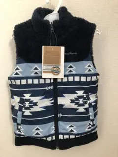 【OP:オーピー】キッズ ボア リバーシブルベスト ネイティブ柄