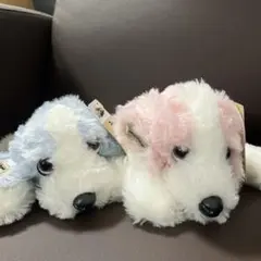 (11-179)Hush Puppies Aurora犬のぬいぐるみ 青とピンク