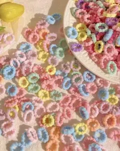 パステルカラー ベビーヘアゴム 100個入り