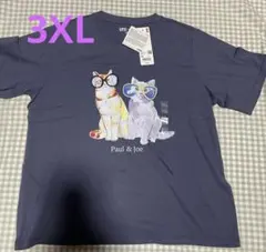 【新品未使用】ユニクロUTポール&ジョー サングラス猫 Tシャツ 3XL