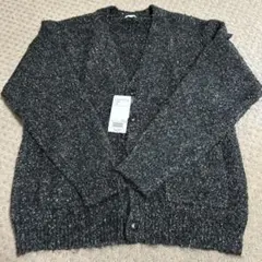 ライン カーディガン ブラック