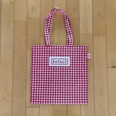EATALY ギンガムチェック トートバッグ