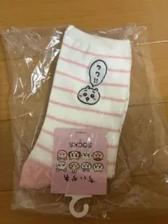 ちいかわ クルーソックス ボーダーピンクのサムネイル