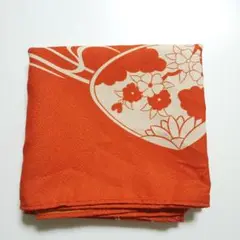 風呂敷★赤みのオレンジ★１枚★中古