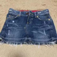 Something デニムダメージミニスカート Sサイズ