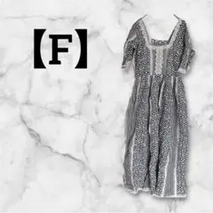 ✨一点限り✨【F】ネイビーとホワイトのストライプワンピース　レース　ワンピース