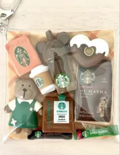 ガチャ詰めポーチ　カフェ風　デコレーションパーツ　デコパーツ