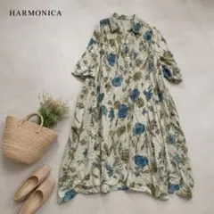 C88 HARMONICA レトロ花柄　ワンピース　M