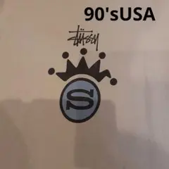 【90'sUSA】old STUSSY　クラウンロゴT　白タグ　シングルステッチ