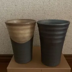 信楽焼 ビアマグ 陶器のカップ2個セット