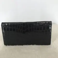 GAUDIE ガウディ ポロサス クロコダイル L字ファスナ財布 マットグレー