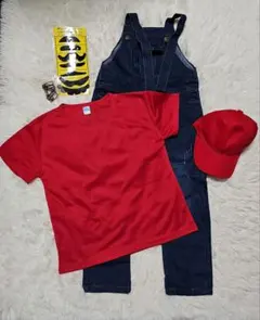 キャラクター コスチューム 赤 フルセット キッズ用 サイズ130 イベント