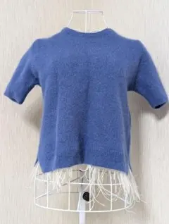 希少 美品 sotong ウール 韓国製 半袖 ニット