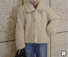 nugu may ファークロップドジャケット