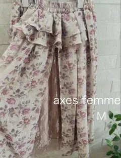 新品未使用♡axes femme♡アクシーズファム♡バッスル風デザインスカートＭのサムネイル