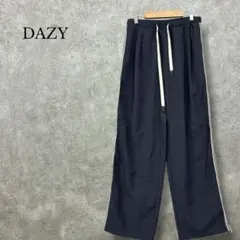 ♡デイジー【F】サイドライン ワイドイージーパンツ ウエストゴム グレー