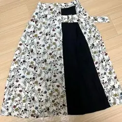 【美品】as know as アズノウアズ　レディース　ロングスカート　花柄