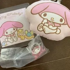 マイメロディ3点セット メンダコめじるしアクセサリー ＋コースター＋キーホルダー