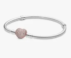 PANDORA パンドラ ハートローズゴールド ブレスレット　19cm