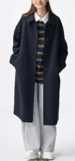 【現行品】GU　コージーメルトンバルマカーンコート（標準丈）