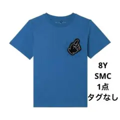 新品　SMC ロゴハンドワッペン 半袖Tシャツ ブルー　8Yのサムネイル