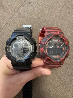 G-SHOCK ２個セット 赤 黒のサムネイル