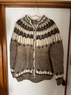 ウール　フェアアイル柄 カーディガン