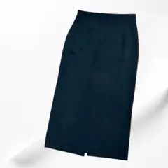 ユニクロ 大人キレイ 黒 ロングスカート M スリット カジュアル ゴム