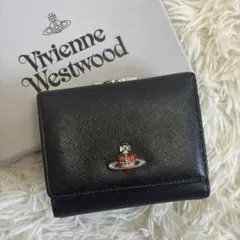 【美品】Vivienne Westwood ディアマンテ 三つ折財布 がま口