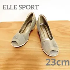 未使用 タグ付きエルスポーツ　オープントゥサンダル　23cm ラメ　メッシュのサムネイル
