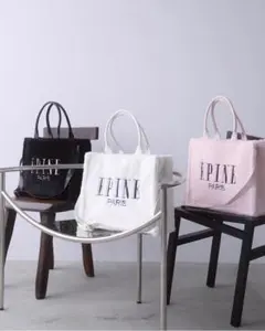 eoine ファー トートバッグ pink