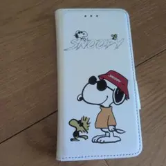スヌーピー 手帳型ケース ホワイト