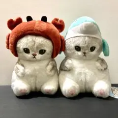 【セット】モフサンド 海の生き物にゃんぬいぐるみ まとめ売り カニ イルカ