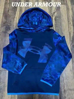【子供服古着】アンダーアーマー パーカー (ブルー)M