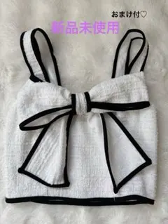 おまけ付❣️SHEIN リボン付きキャミソール XS ホワイト