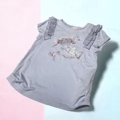 メゾピアノ キャンディ ハート　Tシャツ フリル　140cm 半袖