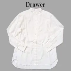 Drawer】ドゥロワー バンドカラースキッパーシャツ バルーンスリーブ 