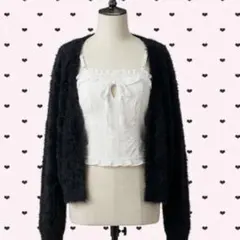 長袖グロップドカーディガン インナー無し