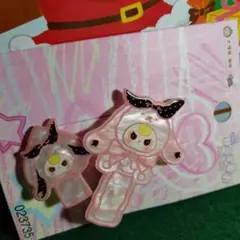 ベビースリー キャラクター ヘアクリップセット ピンク 2個セット