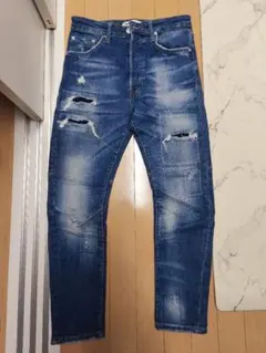 ZARA スキニーデニム ダメージ加工 EUR40