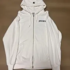 白ジップパーカー
