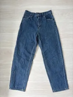 【美品】GU ジーユー　ハイウエストストレートジーンズ　ブルー　L