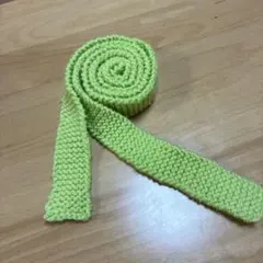 ハンドメイド　細マフラー　薄緑　 推しカラーに