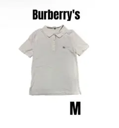 【Burberry バーバリー】美品　半袖ポロシャツ　ホワイト　Mサイズのサムネイル