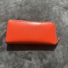 MURA オレンジ色 長財布 ファスナー付き
