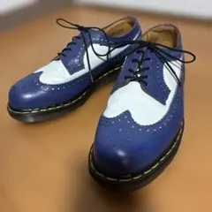 幻級 超レアDr. Martens ウィングチップ スエード ブルー シューズ