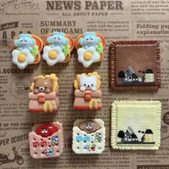 アメリカンフード ミニチュア デコパーツセット♡ ガチャ詰めポーチ ハンドメイド