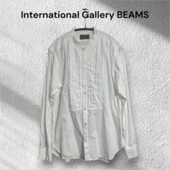 International Gallery BEAMS ピンタックシャツ L 白のサムネイル