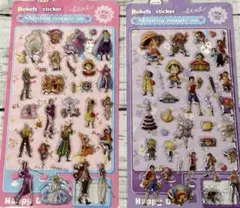 ワンピース キャラクター 立体シール ぷっくりシール2種類セット